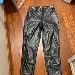 Abercrombie & Fitch black leather pants